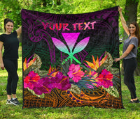 Polynesian Hawaii Personalised Kanaka Maoli Premium Quilt - Summer Hibiscus - Polynesian Pride