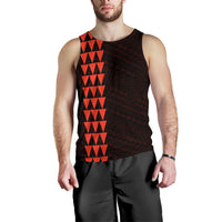 Hawaii Kakau Polynesian Coat Of Arms Personalized Men's Tank Top - Orange - Polynesian Pride