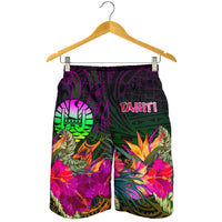Tahiti Men's Shorts - Summer Hibiscus - Polynesian Pride