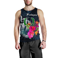 Pohnpei Micronesia Men's Tank Top - Tropical Flower - Polynesian Pride