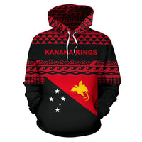 Kanaka Kings All Over Hoodie PNG Flag - Polynesian Pride