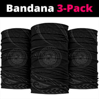 Hawaii Coat Of Arm Polynesian Bandana 3 - Pack - Gray - Polynesian Pride