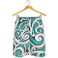 Polynesian Maori Ethnic Ornament Turquoise Men's Short - Polynesian Pride