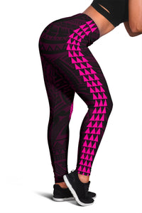 Hawaii Turtle Shark Polynesian Leggings - Pink Pink - Polynesian Pride
