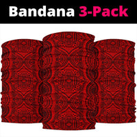 Polynesian Symmetry Red Bandana 3 - Pack - Polynesian Pride