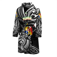 Mate Ma'a Tonga Rugby Men's Bath Robe Polynesian Unique Vibes - Black Men's Bath Robe Universal Fit Black - Polynesian Pride