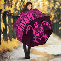 Guam Umbrella Turtle Coat of Arms Polynesian Pattern Pink - Polynesian Pride