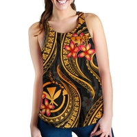 Polynesian Hawaii Women Racerback Tank - Gold Plumeria - Polynesian Pride