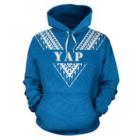 Yap All Over Hoodie Blue Sailor Style - Polynesian Pride