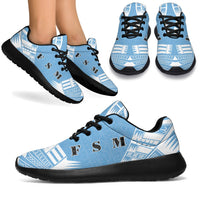 Federated States Of Micronesia Sport Sneakers - Polynesian Tattoo Flag Black - Polynesian Pride
