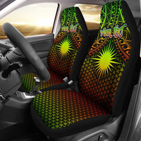Polynesian Marshall Islands Personalised Car Seat Covers - Reggae Vintage Polynesian Patterns Universal Fit Reggae - Polynesian Pride