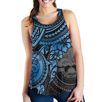 Federated States Of Micronesia Women's Racerback Tank - Blue Turtle - Polynesian Pride