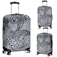 Polynesian Luggage Cover 44 Black-White - Polynesian Pride