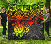 Polynesian Premium Quilt - Polynesian Reggae Turtle - Polynesian Pride