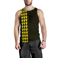 Hawaii Kakau Polynesian Coat Of Arms Personalized Men's Tank Top - Yellow - Polynesian Pride