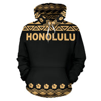 Honolulu All Over Hoodie Polynesian Design - Polynesian Pride