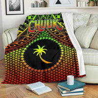 Polynesian Chuuk Premium Blanket - Reggae Vintage Polynesian Patterns White - Polynesian Pride