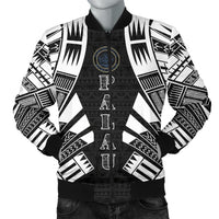 Palau Men Bomber Jackets - Polynesian Tattoo Black Black - Polynesian Pride