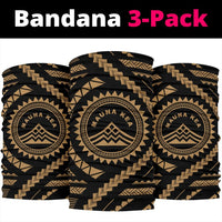 Hawaiian Mauna Kea Gold Bandana 3 - Pack - Polynesian Pride