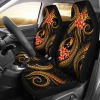 Yap Micronesian Car Seat Covers - Gold Plumeria Universal Fit GOLD - Polynesian Pride