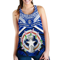 Northern Mariana Islands Rugby Women Racerback Tank Spirit - CNMI Blue - Polynesian Pride