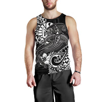 Tahiti Men's Tank Top - White Shark Polynesian Tattoo - Polynesian Pride