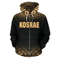 Kosrae All Over Zip up Hoodie Gold Fog Style - Polynesian Pride