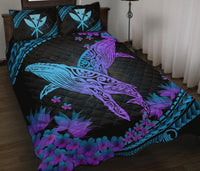 Hawaii Whale Polynesian Hibiscus Quilt Bed Set - Lae Style - Polynesian Pride