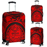 Polynesian Luggage Covers - Guam Flag, Seal with Maui Moana Tattoo - Polynesian Pride