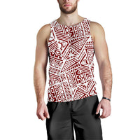 Polynesian Men Tank Top 14 Red-White - Polynesian Pride