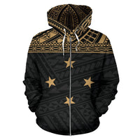Federated States of Micronesia All Over Zip up Hoodie Gold Style - Polynesian Pride