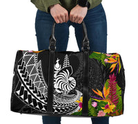 New Caledonia Travel Bag - Custom Personalised Seal Spiral Polynesian Patterns Travel Bag - Black - New Caledonia One size Black - Polynesian Pride