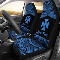 Wallis and Futuna Polynesian Custom Personalised Car Seat Covers - Pride Blue Version Universal Fit Blue - Polynesian Pride