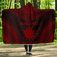 Nauru Polynesian Chief Hooded Blanket - Red Version Hooded Blanket Red - Polynesian Pride
