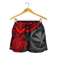 Polynesian Hawaii Short (Women) - Red Turtle - Polynesian Pride