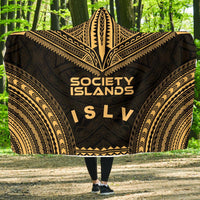 Society Islands Polynesian Chief Hooded Blanket - Gold Version Hooded Blanket Gold - Polynesian Pride