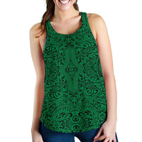 Polynesian Culture Green Women's Racerback Tank Top Green - Polynesian Pride