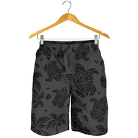 Polynesian Turtle Palm And Sea Pebbles Gray Men's Short - Polynesian Pride