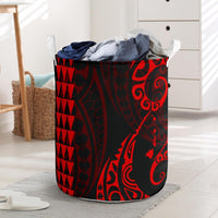 Kakau Polynesian Map Hawaii Laundry Basket Red AH Laundry Basket - 3 One Size Red - Polynesian Pride