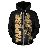Yap Zip up Hoodie Micronesia Yapese Warrior Gold - Polynesian Pride