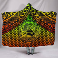 Polynesian American Samoa Hooded Blanket - Reggae Vintage Polynesian Patterns Hooded Blanket Reggae - Polynesian Pride