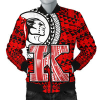 Hawaii Polynesian Men Bomber Jacket - Kahuku High School - Polynesian Pride