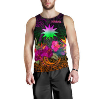 Nauru Personalised Men's Tank Top - Summer Hibiscus - Polynesian Pride