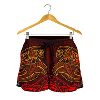 Samoa Women's Shorts - Red Shark Polynesian Tattoo - Polynesian Pride