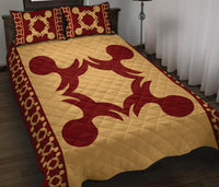 Hawaiian Quilt Pattern Pineapple Quilt Bed Set - Polynesian Pride