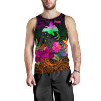 Papua New Guinea Men's Tank Top - Summer Hibiscus - Polynesian Pride