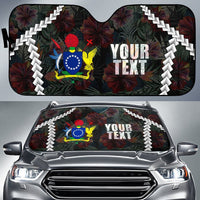 Cook Islands Custom Personalised Auto Sun Shades - Chain Polynesian Auto Sun Shade Universal Fit BLACK - Polynesian Pride