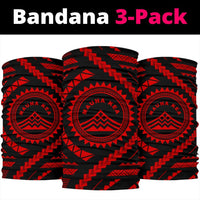 Hawaiian Mauna Kea Red Bandana 3 - Pack - Polynesian Pride