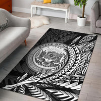 Hawaii Area Rug - Wings Style Black - Polynesian Pride