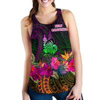 New Caledonia Polynesian Women's Racerback Tank - Summer Hibiscus - Polynesian Pride